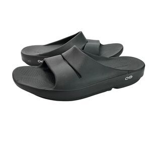 OOFOS OOahh Sport Slide Sandals Mens 10 Womens 12 Comfort Orthopedic Shoes Black